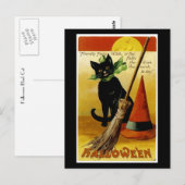 Halloween Black Cat Briefkaart (Voorkant / Achterkant)