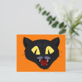Halloween Black Cat Briefkaart (Staand voorkant)
