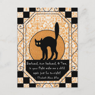 Halloween Black Cat Briefkaart