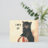  HALLOWEEN Black Cat Briefkaart (Staand voorkant)