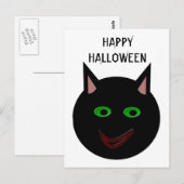 Halloween Black Cat Briefkaart (Voorkant / Achterkant)