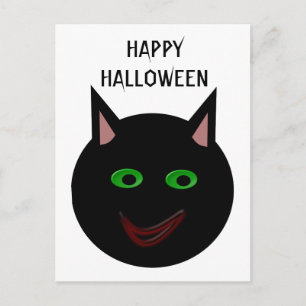 Halloween Black Cat Briefkaart