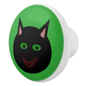 Halloween Black Cat Ceramic Knob Keramische Knop (Rechts)