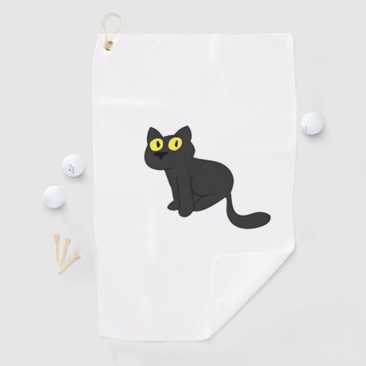 Halloween Black Cat Classic T-Shirt Golfhanddoek (Insitu)