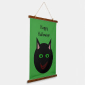 Halloween Black Cat Custom Hangend Wandkleed (Gebogen)