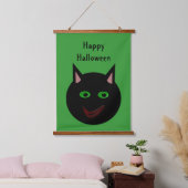 Halloween Black Cat Custom Hangend Wandkleed (Slaapkamer)
