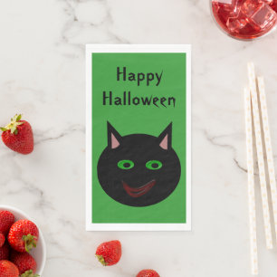 Halloween Black Cat Custom Servet
