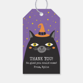 Halloween Black Cat Dank je cadeautjes Labels Cadeaulabel
