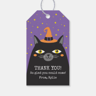 Halloween Black Cat Dank je cadeautjes Labels Cadeaulabel