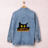 Halloween Black Cat Denim Jacket (Hangar)