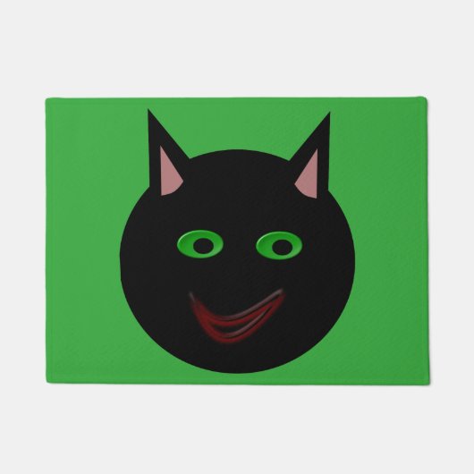 Halloween Black Cat Dep Deurmat (Voorkant)