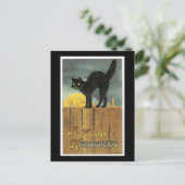 Halloween Black Cat en Fullmoon Briefkaart (Staand voorkant)