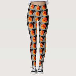 Halloween Black Cat en Jack-O-Lantern Leggings