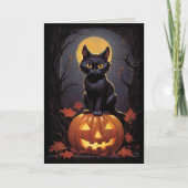 Halloween Black Cat en Pumpkin (Voorkant)