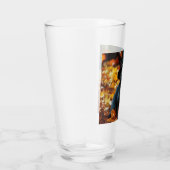 Halloween Black Cat en Pumpkin Glas (Rechts)