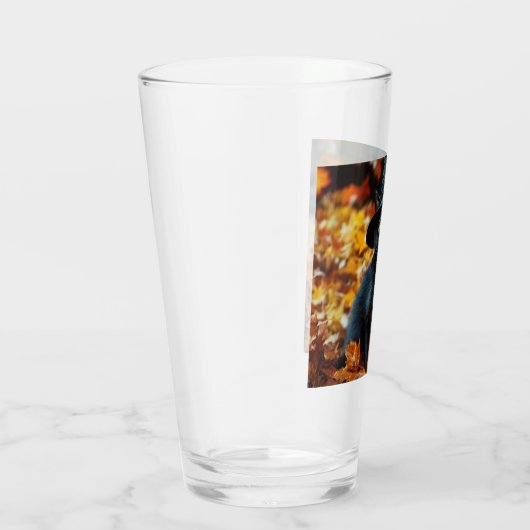 Halloween Black Cat en Pumpkin Glas (Rechts)