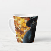 Halloween Black Cat en Pumpkin Latte Mok (Linkerhoek)
