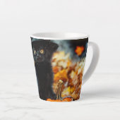 Halloween Black Cat en Pumpkin Latte Mok (Rechterhoek)