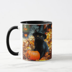 Halloween Black Cat en Pumpkin Mok