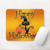 Halloween Black Cat en Pumpkin Muismat (Met muis)