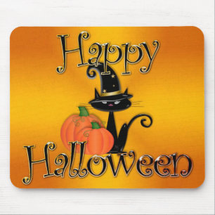 Halloween Black Cat en Pumpkin Muismat