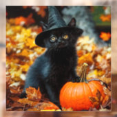Halloween Black Cat en Pumpkin Raamsticker (Vel 2)