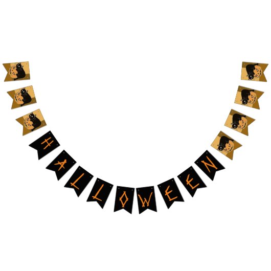 Halloween Black Cat en Pumpkin Vlaggetjes (Alle)