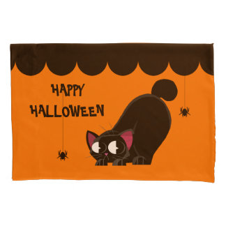 Halloween Black Cat en Spider Kussensloop