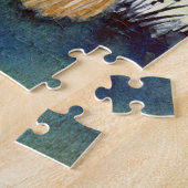 Halloween Black Cat en The Witch Sterrennacht Legpuzzel (Zijkant)