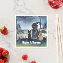 Halloween Black Cat en The Witch Sterrennacht