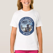 Halloween Black Cat en The Witch Sterrennacht T-shirt (Voorkant)