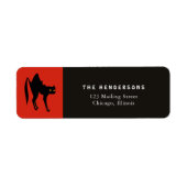 Halloween Black Cat Etiket (Voorkant)