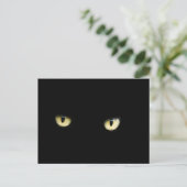 Halloween Black Cat Eyes Briefkaart (Staand voorkant)