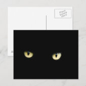Halloween Black Cat Eyes Briefkaart (Voorkant / Achterkant)