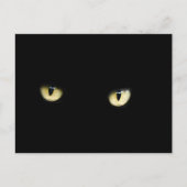 Halloween Black Cat Eyes Briefkaart (Voorkant)