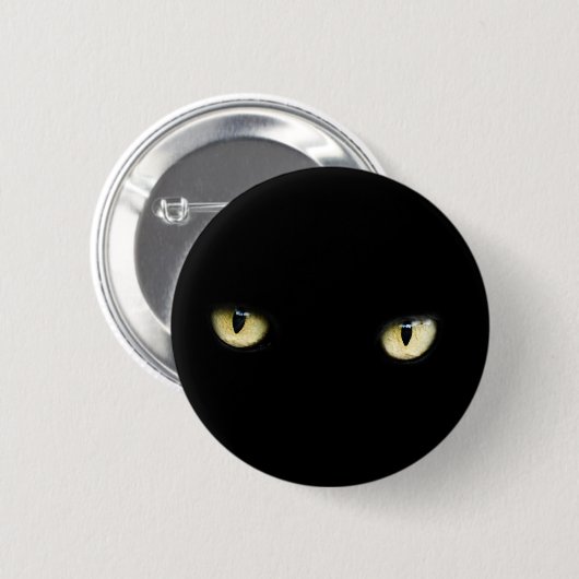 Halloween Black Cat Eyes Button (Voorkant /achterkant)