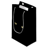 Halloween Black Cat Eyes Gift Bag Klein Cadeauzakje (Voorkant Gekanteld)