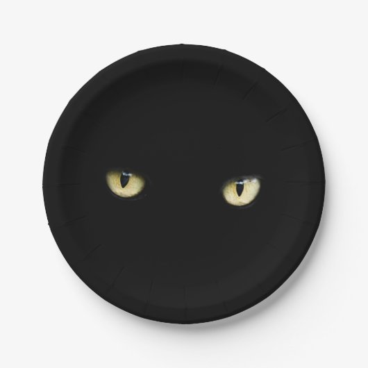 Halloween Black Cat Eyes Paper Bord (Voorkant)