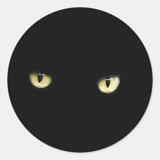 Halloween Black Cat Eyes Sticker (Voorkant)