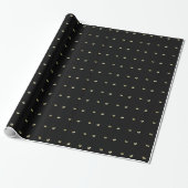 Halloween Black Cat Eyes Wrapping Paper Cadeaupapier (Uitgerold)
