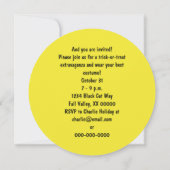 Halloween Black Cat Face Kaart (Achterkant)