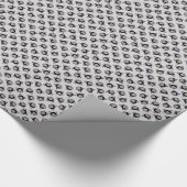 Halloween Black Cat Face Pattern Cadeaupapier (Hoek)