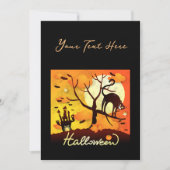 Halloween Black Cat Feestdagenkaart (Voorkant)