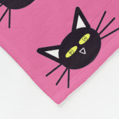 Halloween Black Cat Fleece Deken (Hoek)