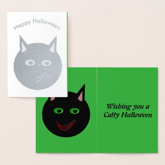 Halloween Black Cat Folie Kaart (Display)