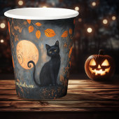 Halloween  Black Cat Full Moon Adult Party Papieren Bekers