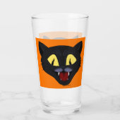 Halloween Black Cat Glas (Achterkant)