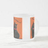 Halloween Black Cat Glass Mok Rasset (Voorkant rechts)