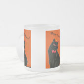 Halloween Black Cat Glass Mok Rasset (Voorkant links)