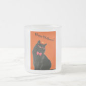 Halloween Black Cat Glass Mok Rasset (Center)